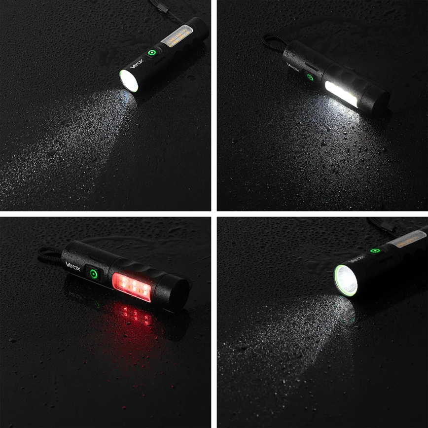 Torcia ricaricabile a LED dimmerabile con luce rossa LED/5W/5V IPX4 250 lm 2000 mAh