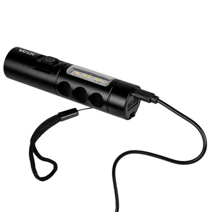 Torcia ricaricabile a LED dimmerabile con luce rossa LED/5W/5V IPX4 250 lm 2000 mAh
