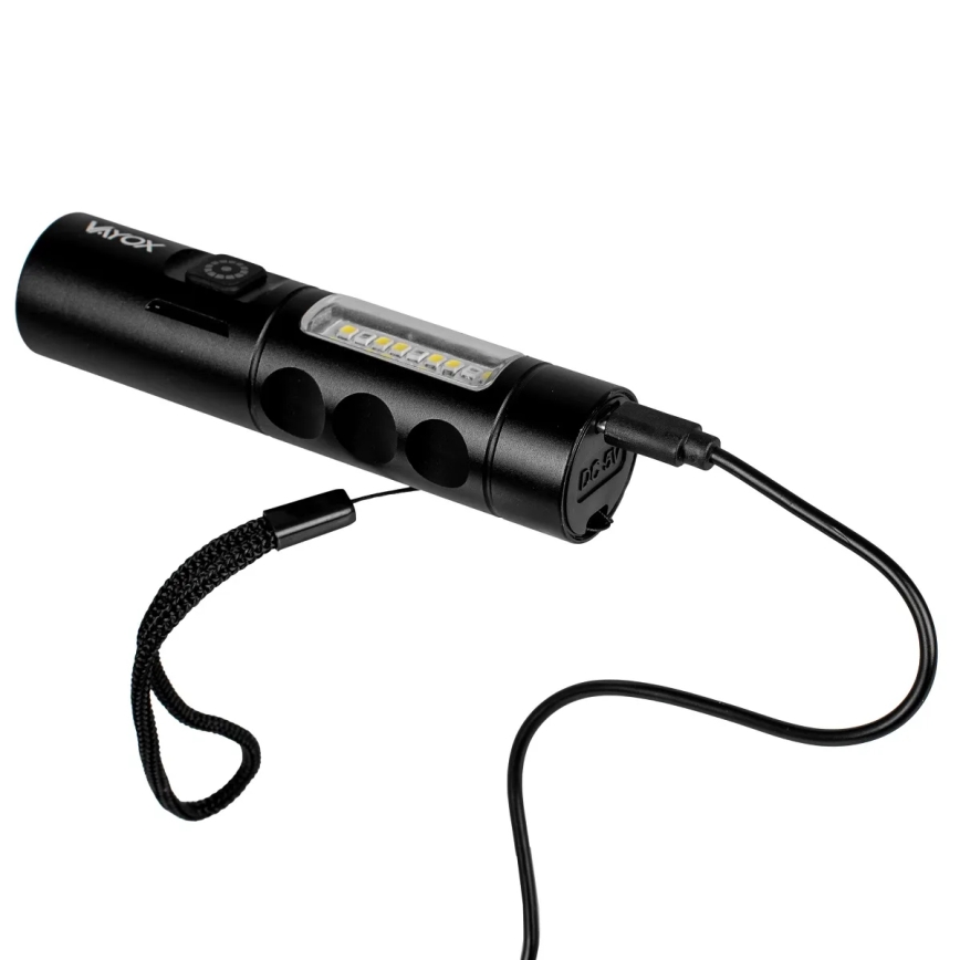 Torcia ricaricabile a LED dimmerabile con luce rossa LED/5W/5V IPX4 250 lm 2000 mAh