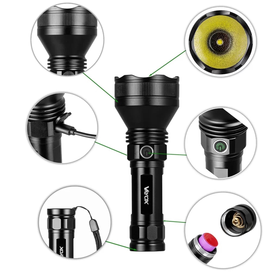 Torcia ricaricabile LED Dimmerabile LED/20W/5V IPX5 1900 lucido 5000 mAh