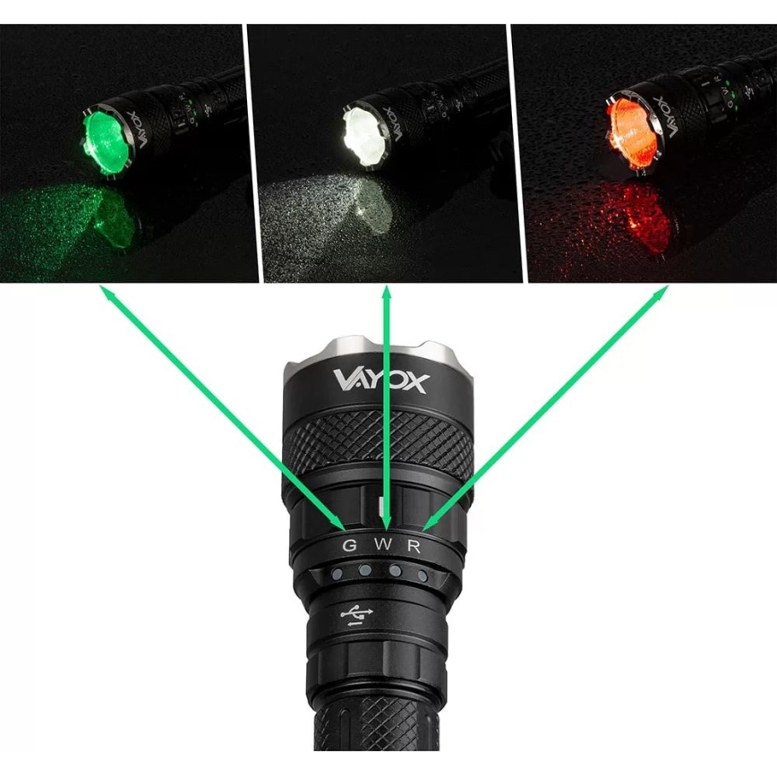 Torcia ricaricabile LED RGBW Dimmerabile LED/15W/5V IP66 1500 lucido 2000 mAh