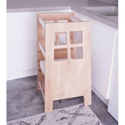 Torre d'apprendimento KULE 90x50 cm marrone/bianco