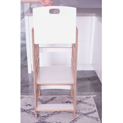 Torre d'apprendimento KULE 90x50 cm marrone/bianco