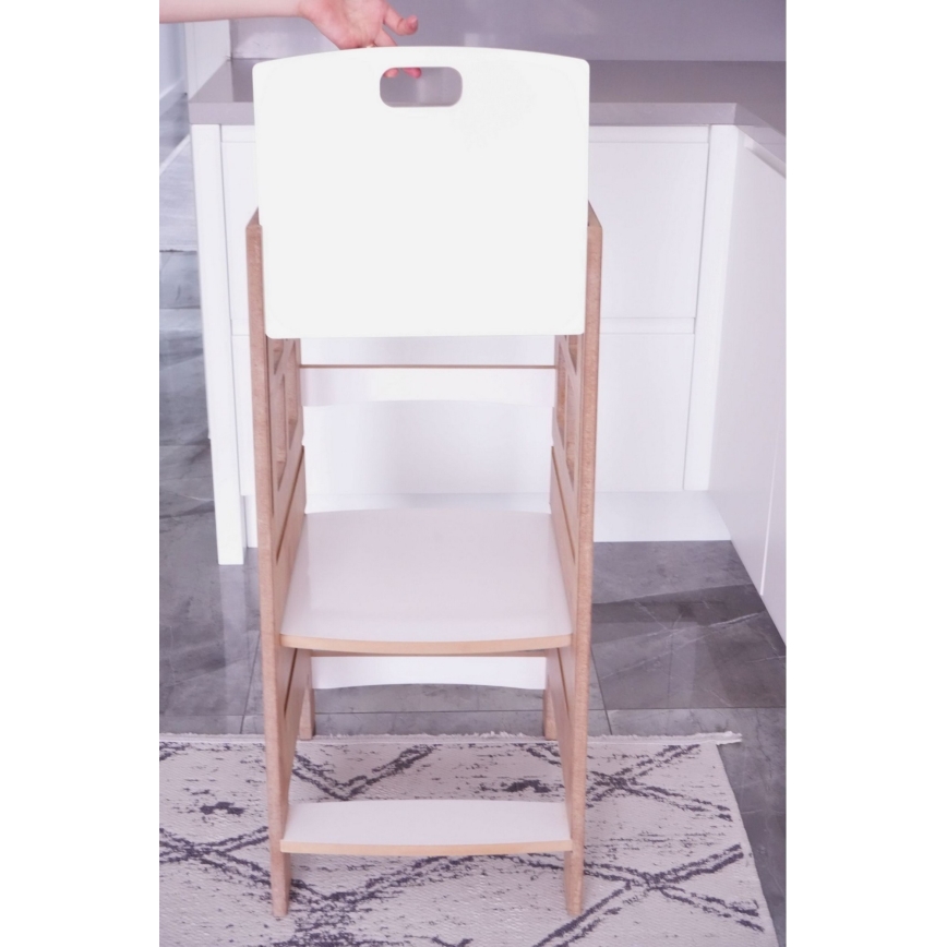 Torre d'apprendimento KULE 90x50 cm marrone/bianco