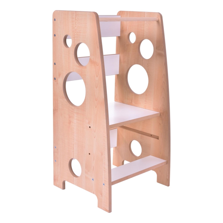 Torre di apprendimento LINDA bianco/acero