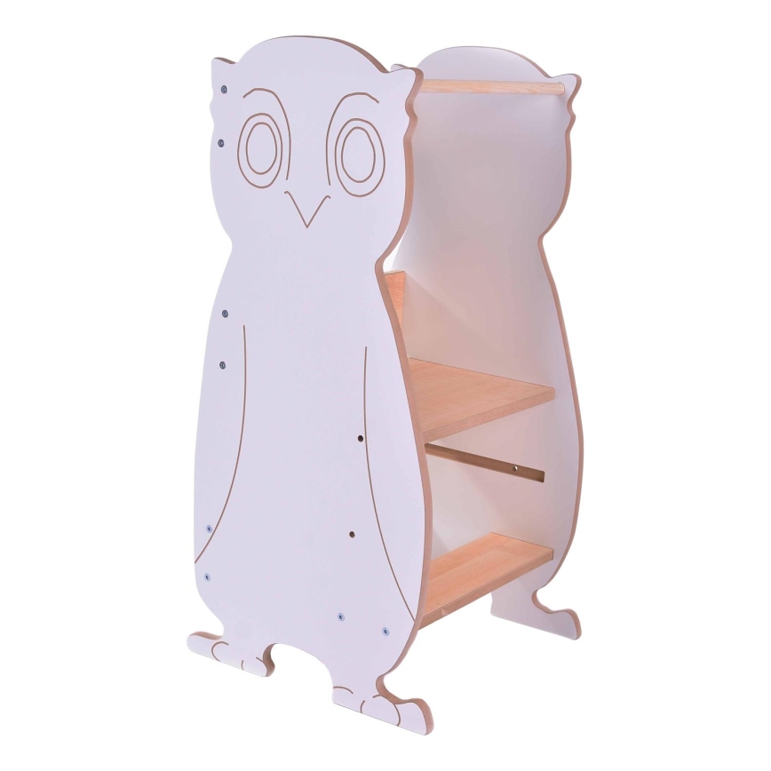 Torre di apprendimento OWL bianco/acero