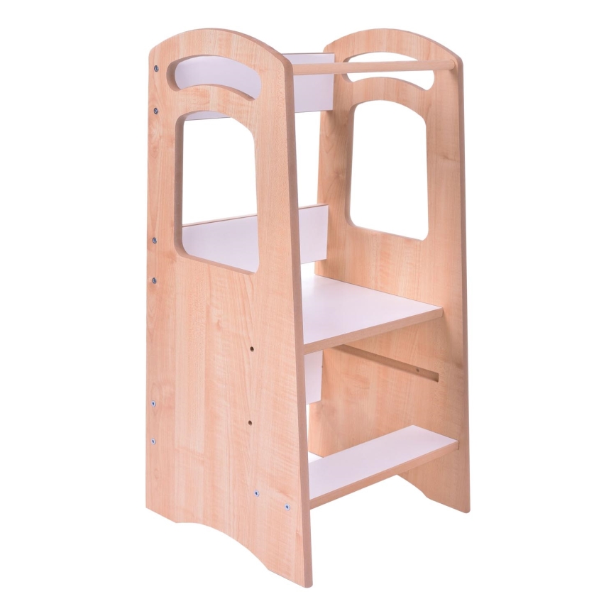 Torre di apprendimento THOMAS bianco/acero