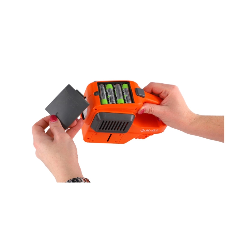 Tosaerba con generatore di bolle e luce, alimentazione 4xAA