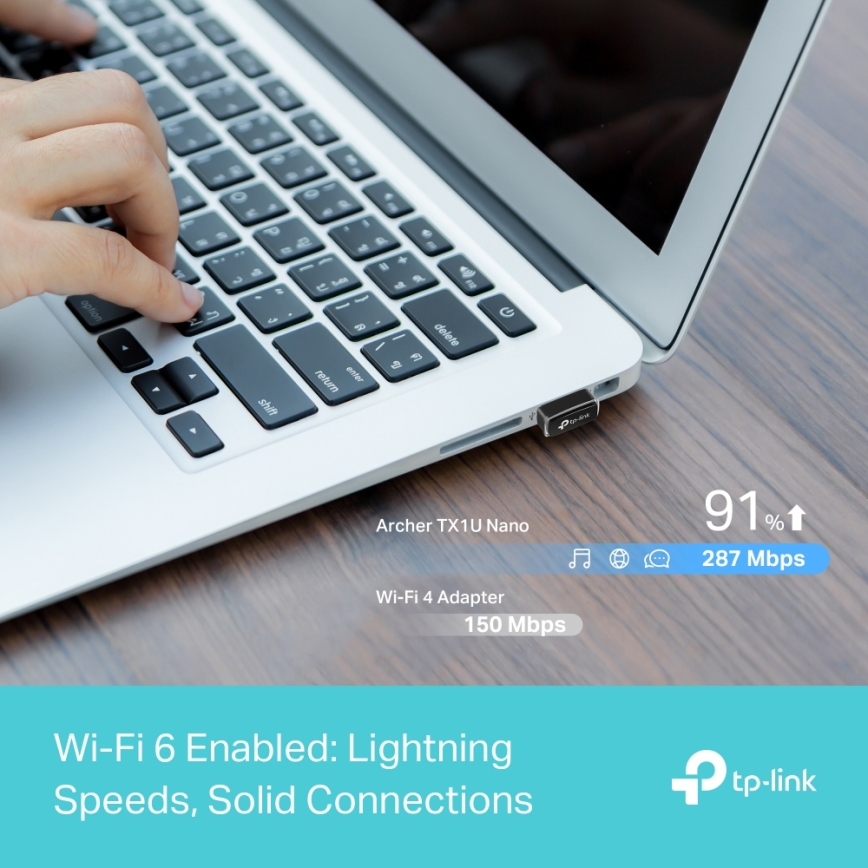 TP-Link - Adattatore USB nano Wi‑Fi 6 Archer TX1U Nano
