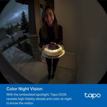 TP-Link - Campanello video intelligente 2K 10000 mAh IP66 Wi-Fi Tuya