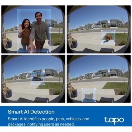TP-Link - Campanello video intelligente con sensore, risoluzione 2K, batteria 10000 mAh, grado di protezione IP66, Wi‑Fi