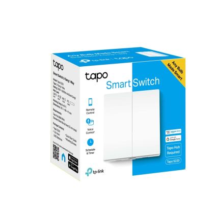 TP-Link - Interruttore intelligente per illuminazione a due pulsanti 2xAAA Wi-Fi