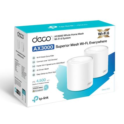 TP-Link - Kit da 2 sistemi mesh Wi‑Fi 6 per tutta la casa Deco X50