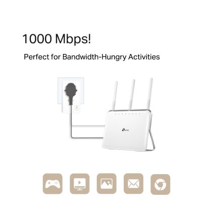 TP-Link - Kit Powerline Wi-Fi Gigabit con presa passante