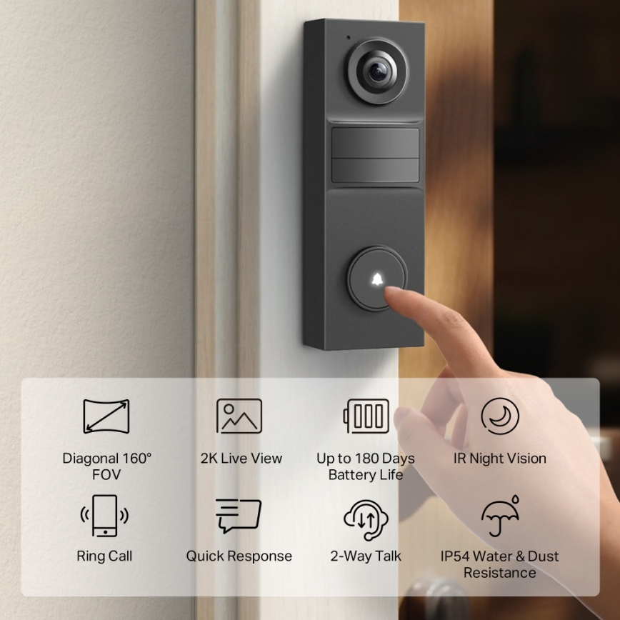 TP-Link - Mini campanello video smart Wi‑Fi