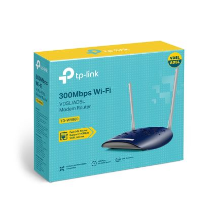 TP-Link - Modem e router 300 Mbps Wireless N VDSL/ADSL TD-W9960 Wi-Fi