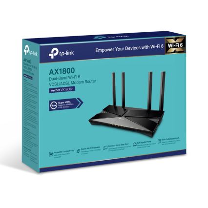 TP-Link - Modem router VDSL/ADSL a doppia banda con Wi-Fi 6 Archer VX1800V