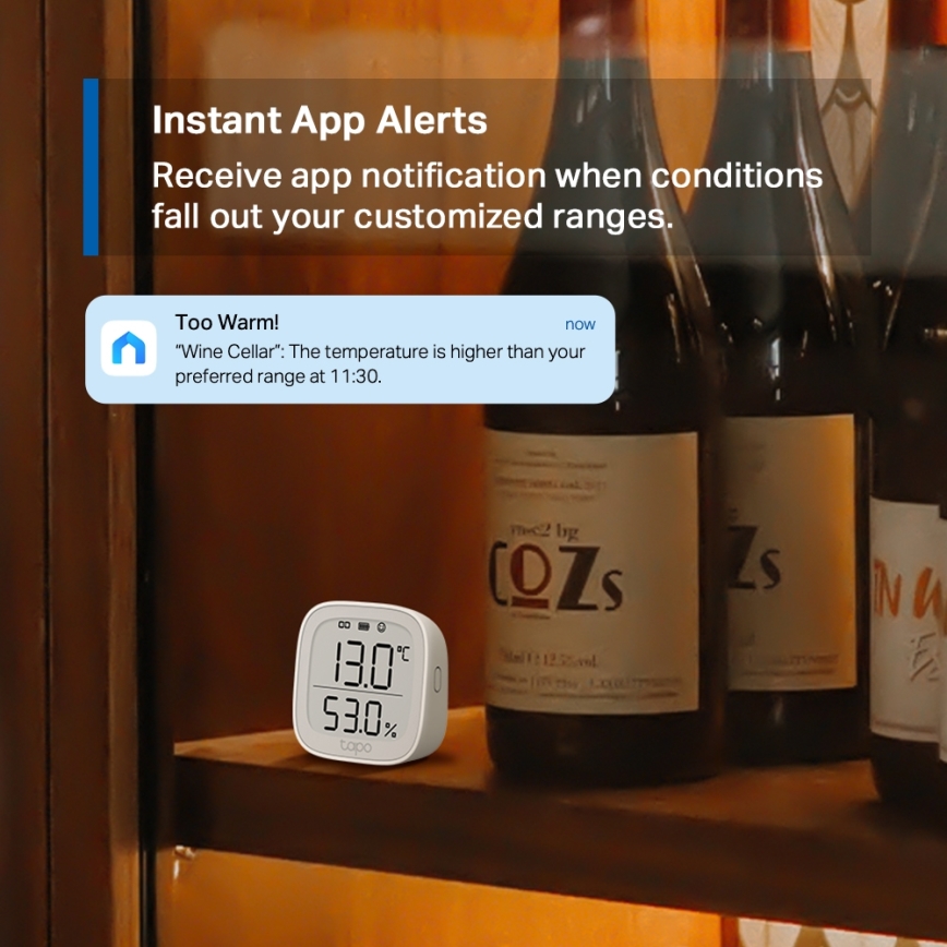 TP-Link - Monitor intelligente per la misurazione di temperatura e umidità 2xAAA
