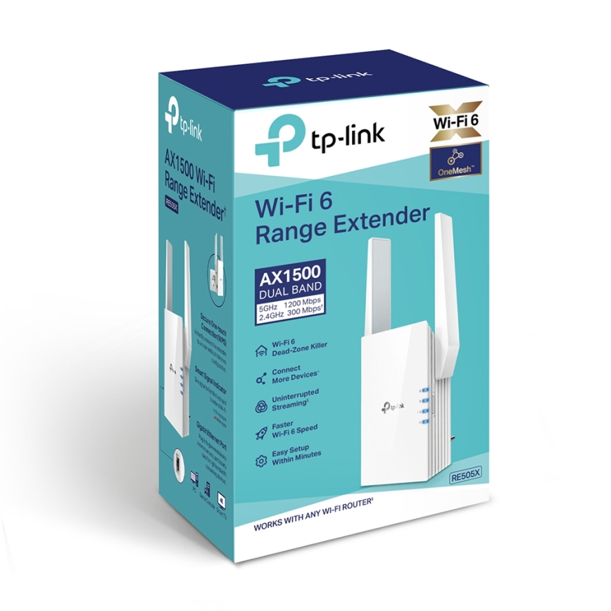 TP-Link - Ripetitore Wi‑Fi 6 a doppia banda RE505X
