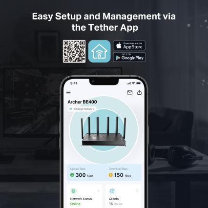 TP-Link - Router Archer BE400 Wi‑Fi 7 a doppia banda