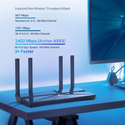 TP-Link - Router Wi‑Fi 6 Gigabit a doppia banda Archer AX53