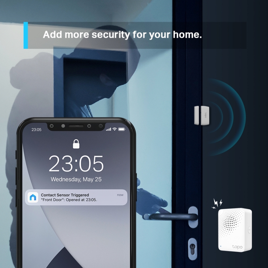 TP-Link - Sensore di contatto smart 1xCR2032 Wi-Fi