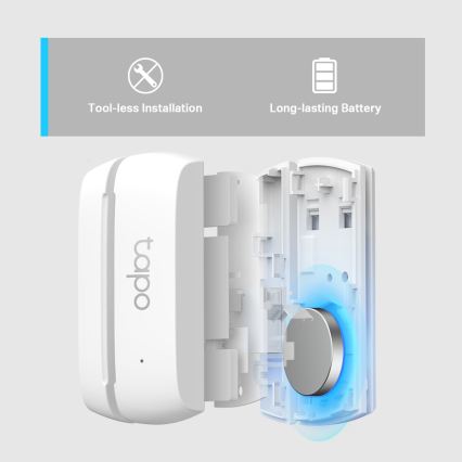 TP-Link - Sensore di contatto smart 1xCR2032 Wi-Fi
