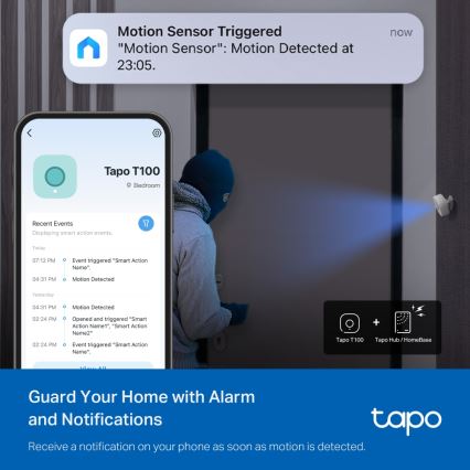 TP-Link - Sensore di movimento intelligente 1xCR2450 Wi-Fi