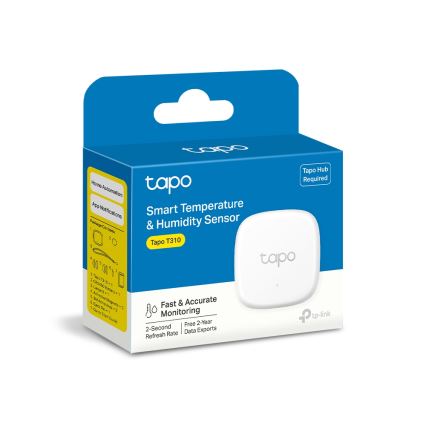 TP-Link - Sensore intelligente per temperatura e umidità, alimentato da 1x CR2450, con connettività Wi-Fi