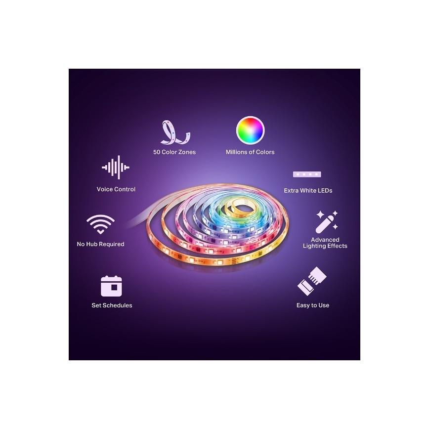 TP-Link - Striscia LED RGBW dimmerabile 5 m LED/13W/230V Wi-Fi