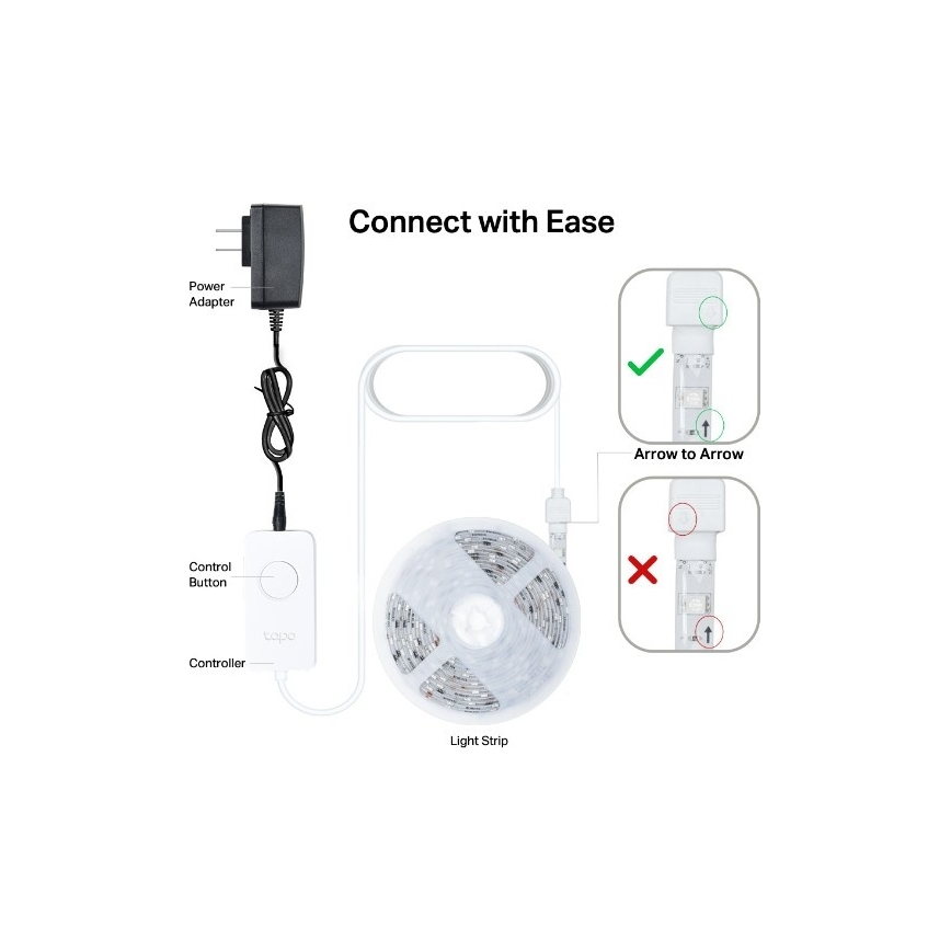 TP-Link - Striscia LED RGBW dimmerabile 5 m LED/13W/230V Wi-Fi