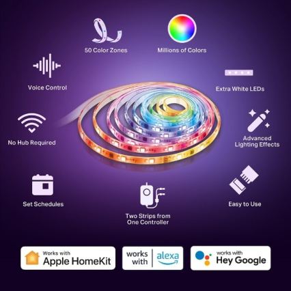 TP-Link - Striscia LED RGBW dimmerabile 5 m LED/24W/230V Wi-Fi
