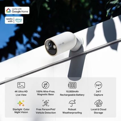 TP-Link - Telecamera esterna con sensore, batteria 10000 mAh, IP66, Wi-Fi