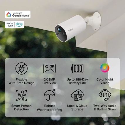 TP-Link - Telecamera intelligente da esterno con sensore IP65 Wi‑Fi