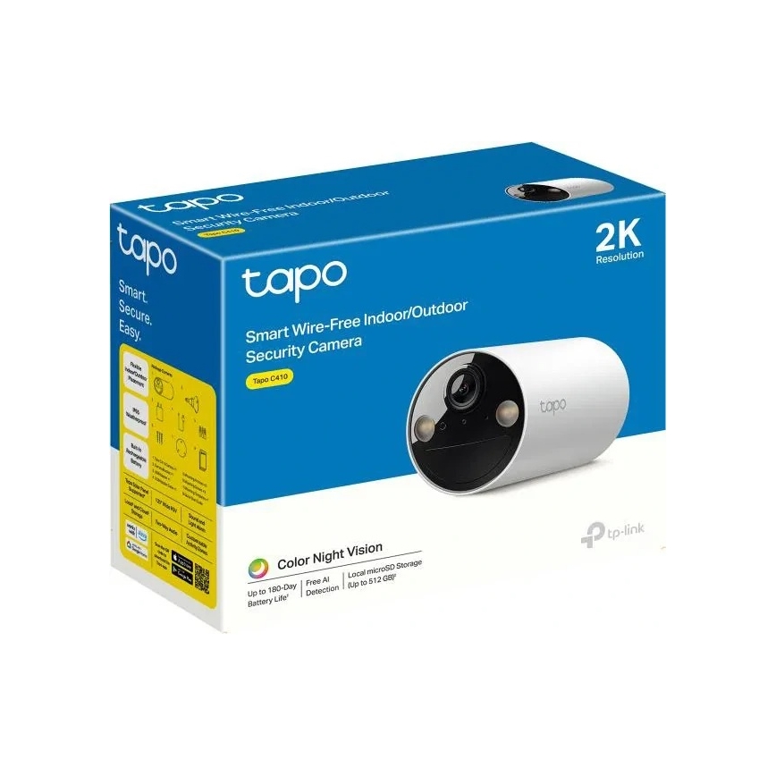 TP-Link - Telecamera intelligente da esterno con sensore IP65 Wi‑Fi