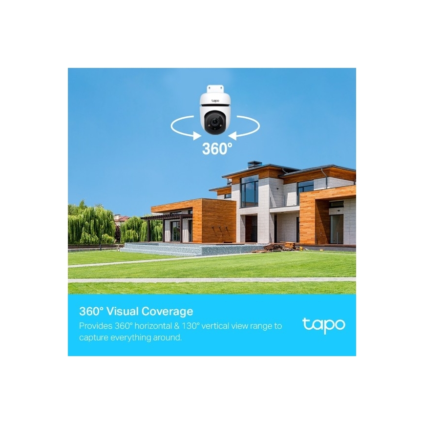 TP-Link - Telecamera per esterni con sensore, protezione IP65 e Wi‑Fi