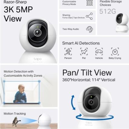 TP-Link - Telecamera smart Wi-Fi Tuya