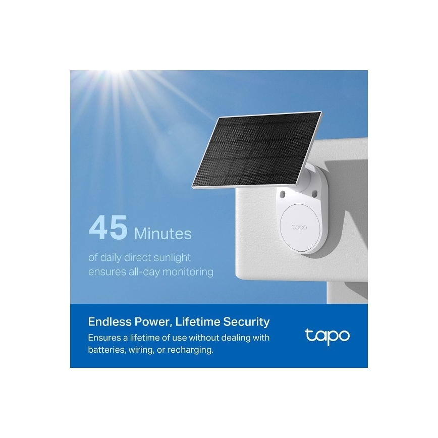 TP-Link - Telecamera solare per esterni con sensore, IP65, Wi-Fi