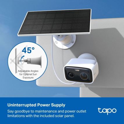 TP-Link - Telecamera solare intelligente 5200 mAh 5V IP65 Wi-Fi
