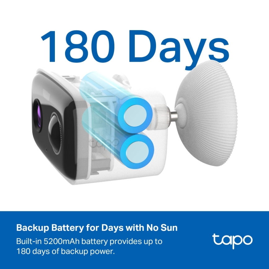 TP-Link - Telecamera solare intelligente 5200 mAh 5V IP65 Wi-Fi