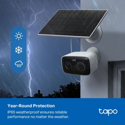 TP-Link - Telecamera solare intelligente 5200 mAh 5V IP65 Wi-Fi