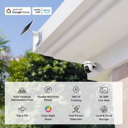 TP-Link - Telecamera solare intelligente 5V IP65 Wi‑Fi