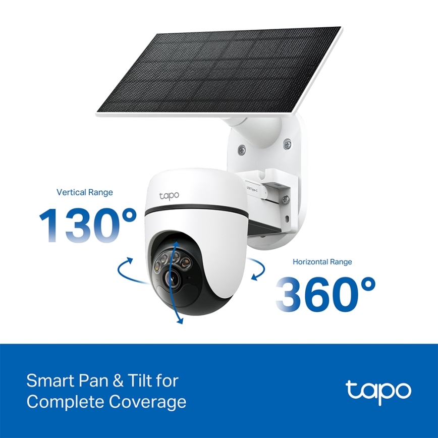 TP-Link - Telecamera solare intelligente 5V IP65 Wi‑Fi