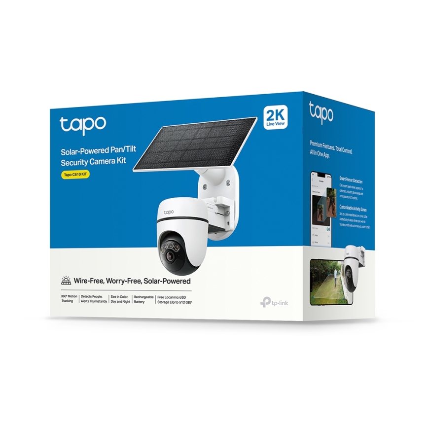 TP-Link - Telecamera solare intelligente 5V IP65 Wi‑Fi