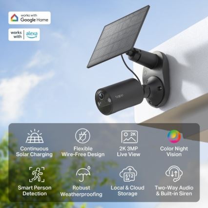 TP-Link - Telecamera solare per esterni IP65 Wi-Fi