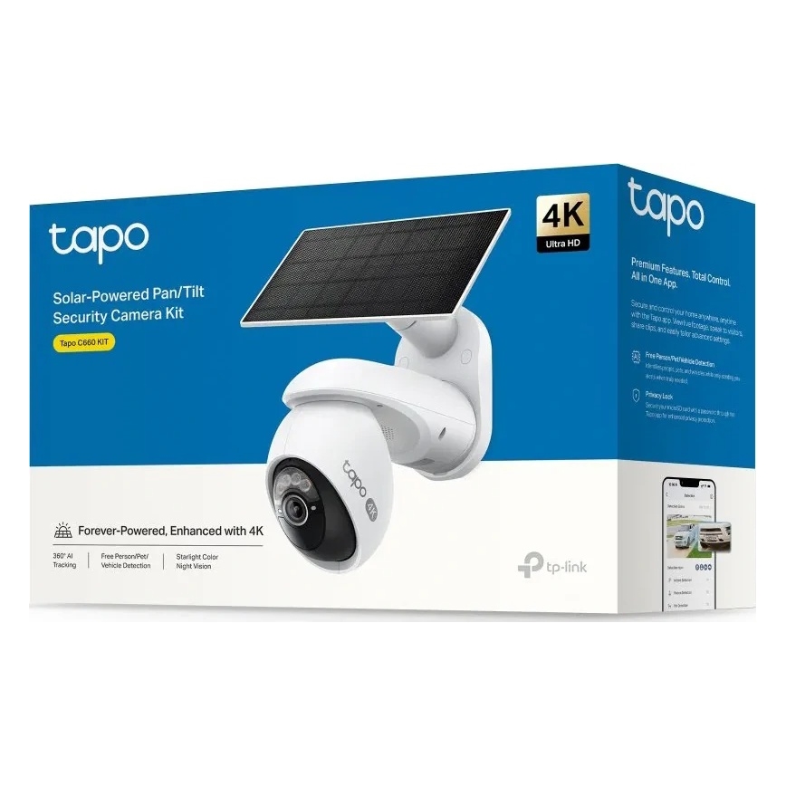 TP-Link - Telecamera solare da esterno con sensore, protezione IP65, Wi-Fi