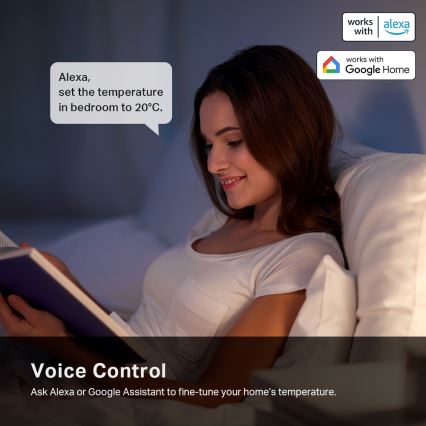 TP-Link - Testa termostatica intelligente con display LCD 2xAA Tuya