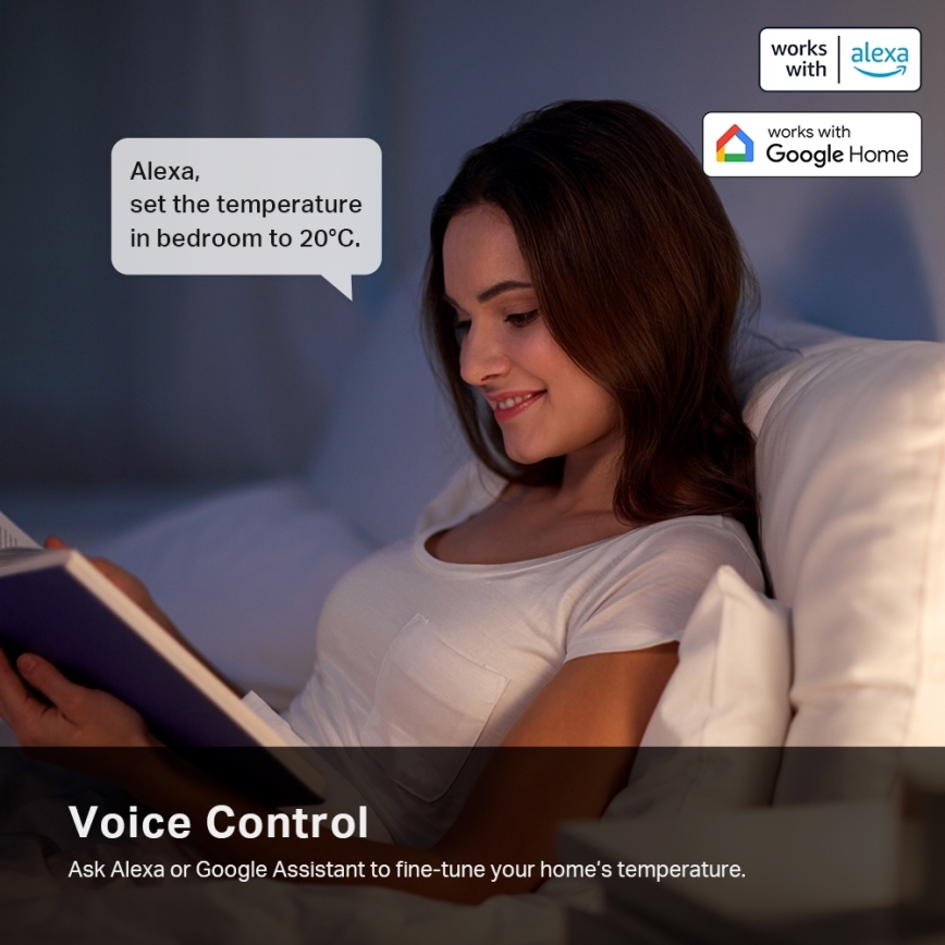 TP-Link - Testa termostatica intelligente con display LCD 2xAA Tuya