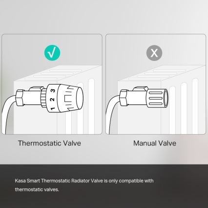 TP-Link - Testa termostatica intelligente con display LCD, alimentata da 2x AA, Tuya