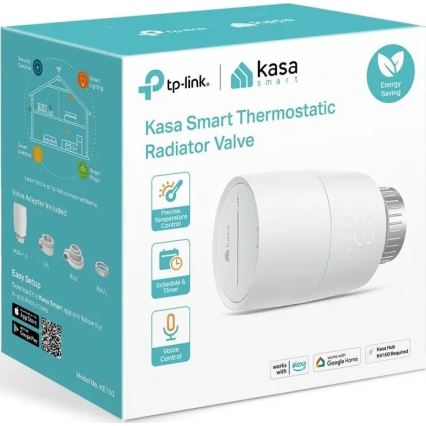 TP-Link - Testa termostatica intelligente con display LCD, alimentata da 2x AA, Tuya